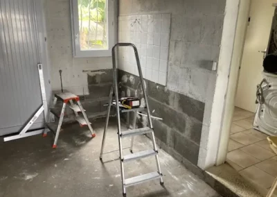 Projet de rénovation intérieure à Angers : garage isolé, cuisine et buanderie modernisées avec AVO Rénovation