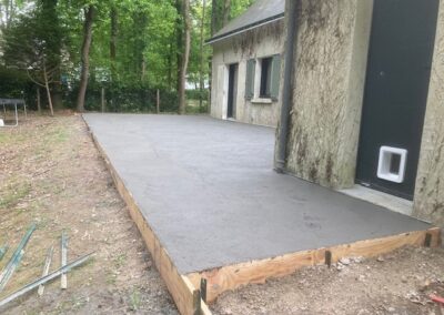 AVO Rénovation - maçonnerie, création d'une terrasse de 125 m² à saint lambert la potherie - 3