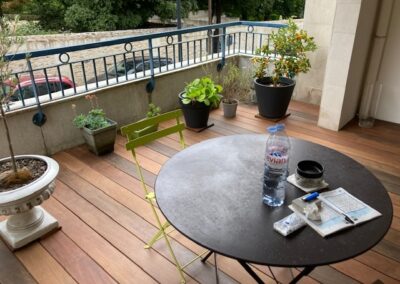AVO Rénovation - menuiserie, création d'une terrasse bois sur un balcon à angers - 5
