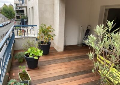 AVO Rénovation - menuiserie, création d'une terrasse bois sur un balcon à angers - 7