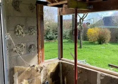 AVO Rénovation angers - réalisation, menuiserie et maçonnerie d'une véranda, au plessis macé 2024 - 2