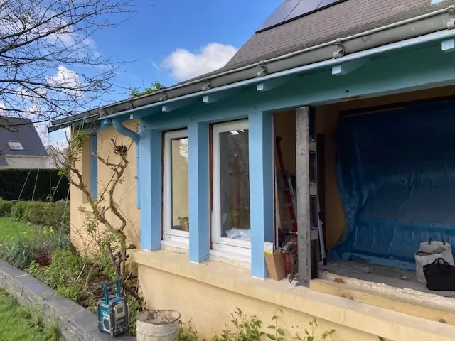 AVO Rénovation angers - réalisation, menuiserie et maçonnerie d'une véranda, au plessis macé 2024 - 3