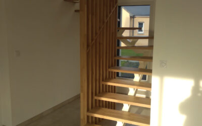 Création d&rsquo;un escalier en atelier puis pose sur ANGERS 49