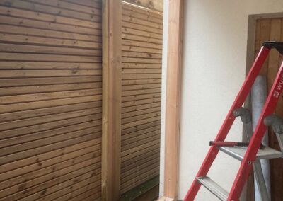 AVO Rénovation - isolation d un garage aux Ponts de cé - maçonnerie surbots - menuiserie porte fenêtre bardage