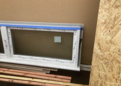 AVO Rénovation - isolation d un garage aux Ponts de cé - maçonnerie surbots - menuiserie porte fenêtre bardage