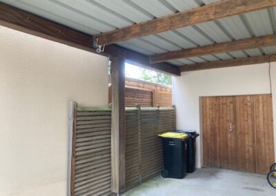 AVO Rénovation - isolation d un garage aux Ponts de cé - maçonnerie surbots - menuiserie porte fenêtre bardage