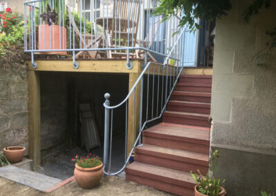 Réalisation d'une terrasse sur piloti angers 49
