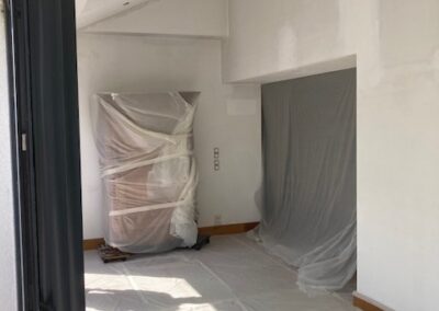 Travaux de peinture intérieure et extérieure façade pour cette maison Quartier éblé - ANGERS