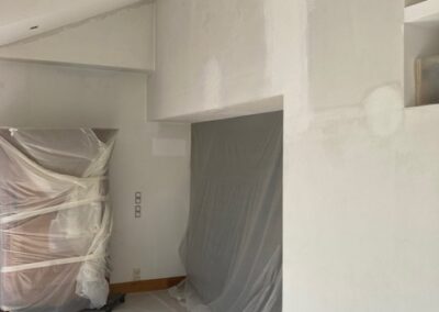 Travaux de peinture intérieure et extérieure façade pour cette maison Quartier éblé - ANGERS