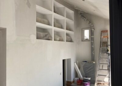 Travaux de peinture intérieure et extérieure façade pour cette maison Quartier éblé - ANGERS