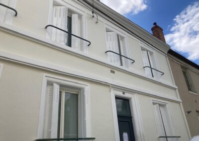 Travaux de peinture intérieure et extérieure façade pour cette maison Quartier éblé - ANGERS